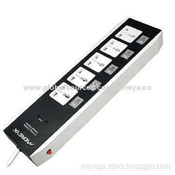 Power Strip of Universal Standard, with 5 Individual Outlets, Extension Cord, Overload Protection